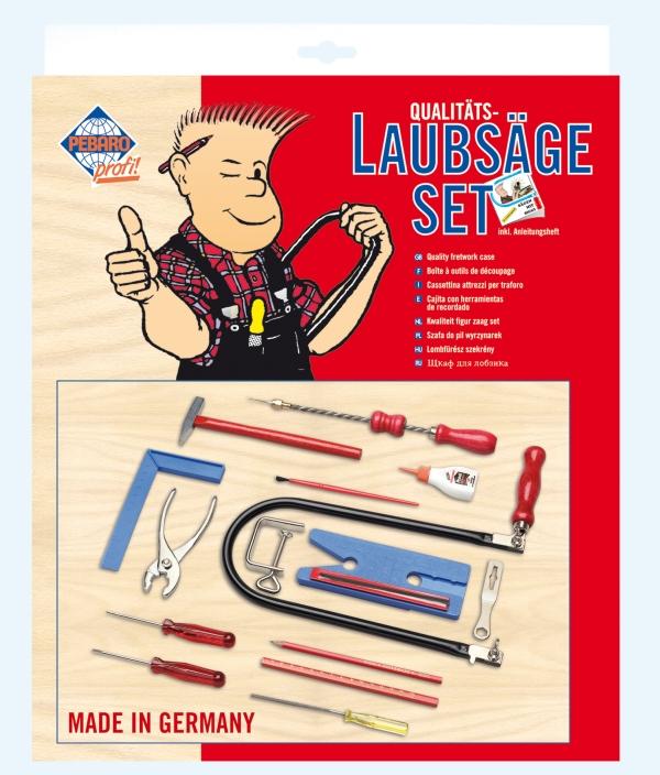 Actual product image Magni Pebaro 925P Fretsaw set in carrying handle box, 21 parts, practical case packaging, complete set