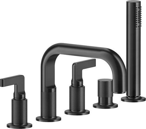 Image du produit Gessi Inciso- Mitigeur de baignoire 5 trous à 2 poignées, bec de baignoire 193 mm, vanne déviatri