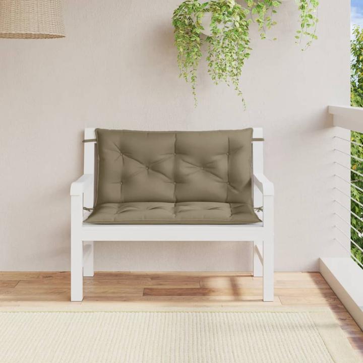 Actual product image VidaXL Garden bench cushions 2 pcs. fabric (100 x 50 x 7 cm)