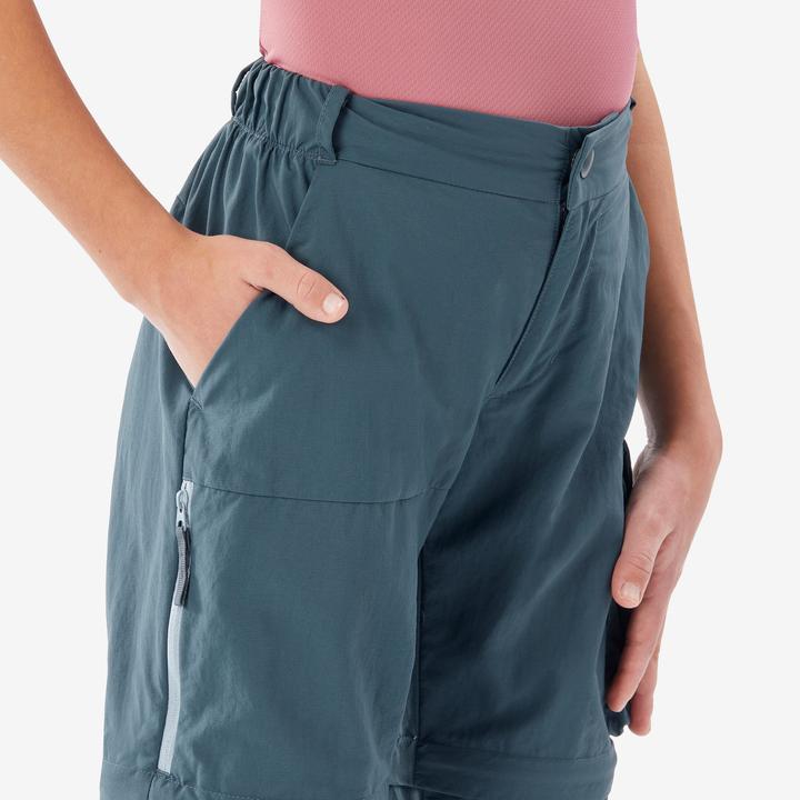 Actual product image Quechua Zip-Off-Hose Kinder Gr. 123–172 Wandern - MH500 blau (10, 11, 12)