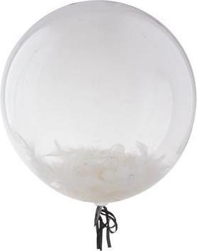 Produktbild Funny Fashion Bubble Ballon mit Federn gefüllt