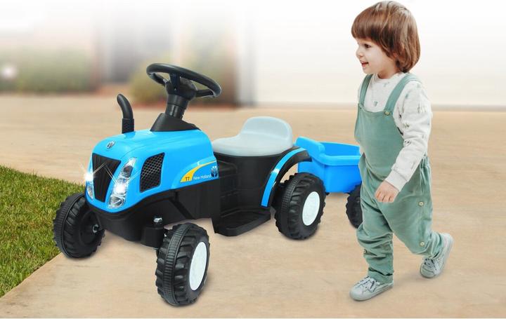 Produktbild Jamara Ride-on Traktor New Holland mit Anhänger blau 6V (6 V)