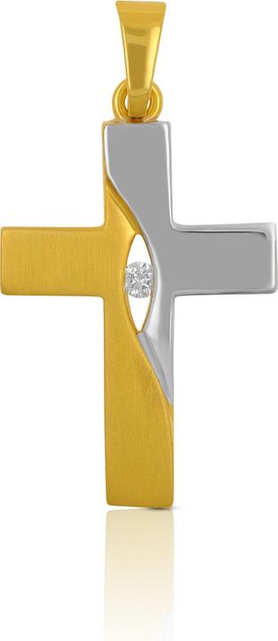 Image du produit Muau Croix (750, Or jaune 18 carats, Or blanc)
