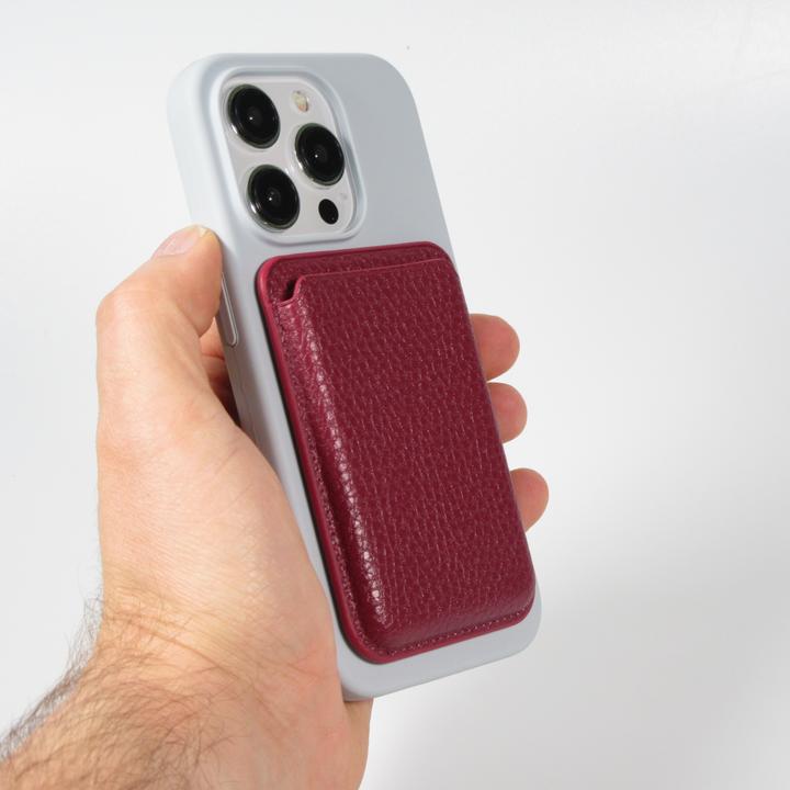 Actual product image PhoneLook MagSafe magnetic card holder made of vegan leather with strong magnets