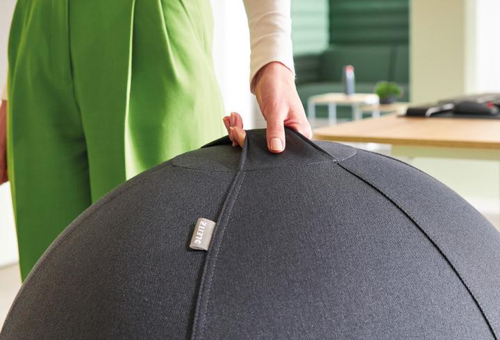 Immagine prodotto Leitz Sedile Ball Active Ø 55cm grigio velluto (55 cm)