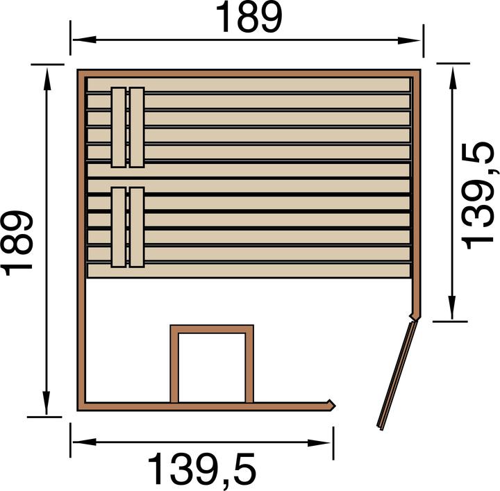 Produktbild Weka Holzbau MH-Ecksauna 539 GT Gr.2 (Ohne Ofen)