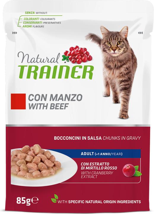 Produktbild Natural Trainer Feline Natural Adult Beef in Sauce (Adult, 12 Stk., 1020 g)