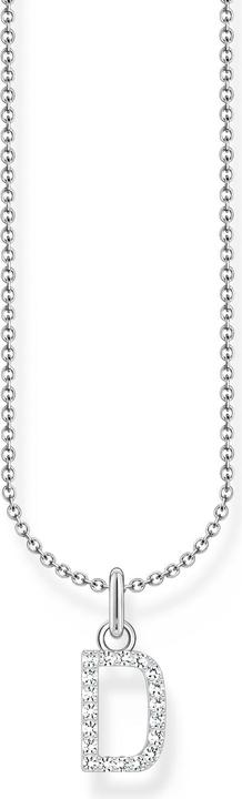 Produktbild Thomas Sabo Kette mit Buchstaben-Anhänger D Silber (925er Silber, 38 - 45 cm)