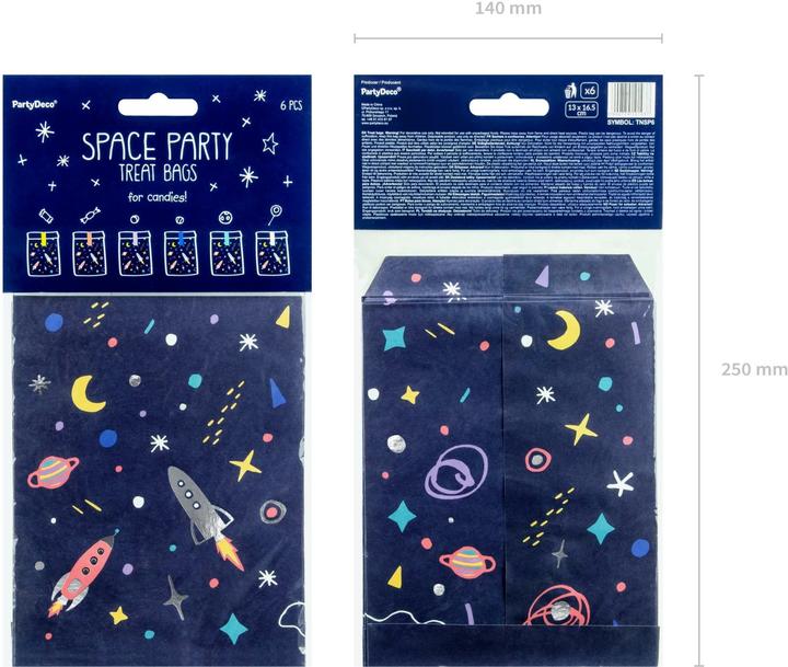 Produktbild Partydeco Weltall (Geschenktüte, 6 x)