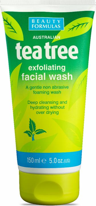Actual product image Beauty Formulas Tea Tree Exfoliating Facial Wash Exfoliating Facial Cleanser 150Ml (Gel, 150 ml)