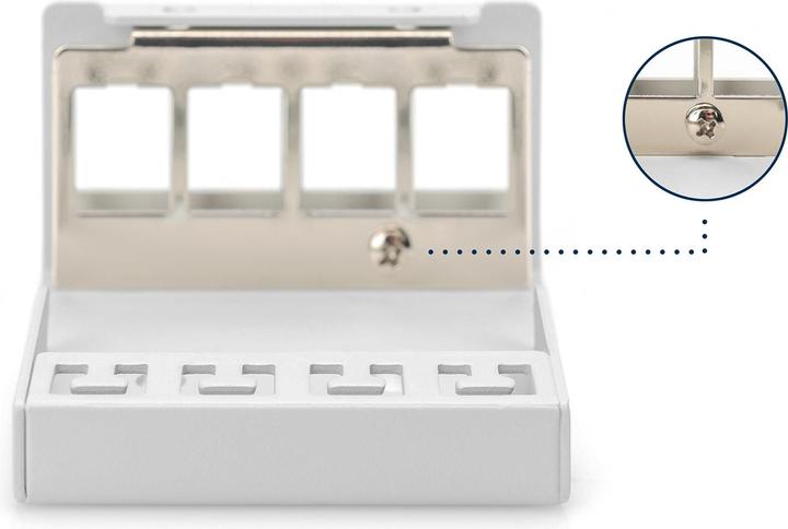 Actual product image Digitus Desktop Modular Blank Patch Panel, shielded, 4-port