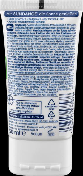 Image du produit dm Sundance MED ultra sensible (Crème solaire visage, SPF 50+, 50 ml)