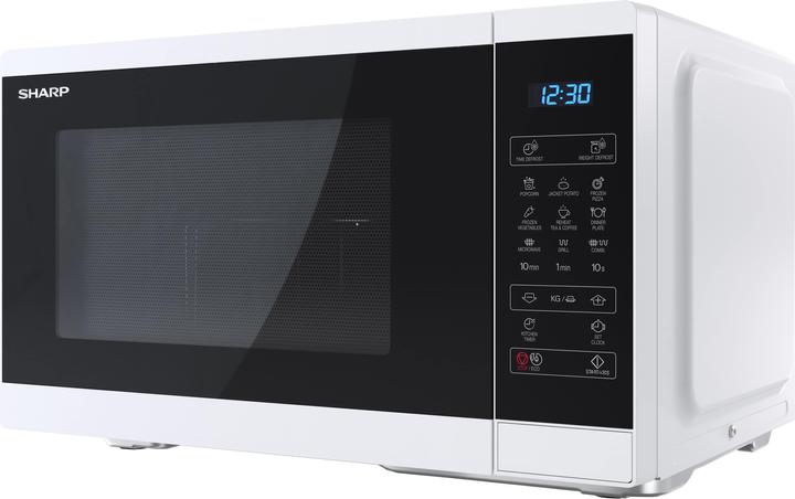 Productafbeelding Sharp | Magnetron met grill | YC-MG252AE-W | Vrijstaand | 25 L | 900 W | Grill | Wit (25 l)