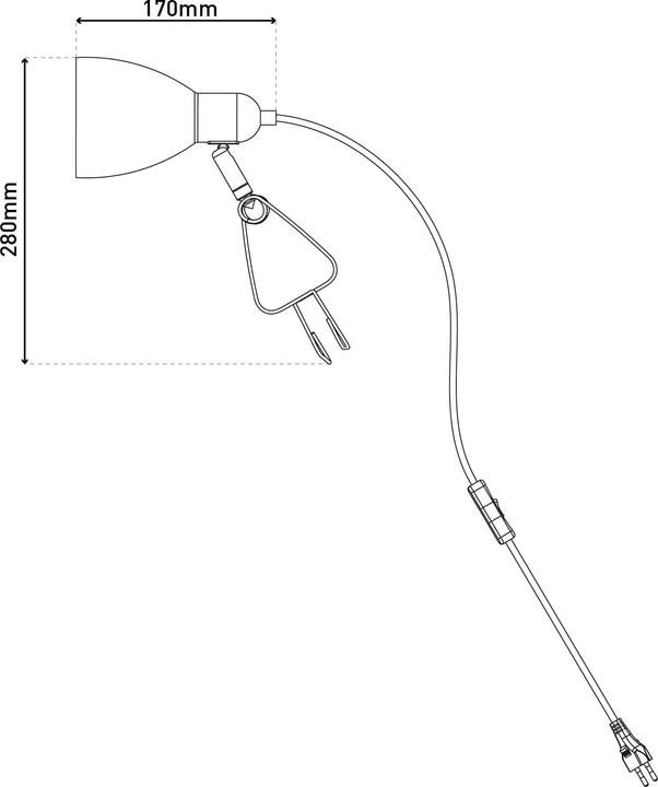 Actual product image Näve MARA clamp table lamp (E14)