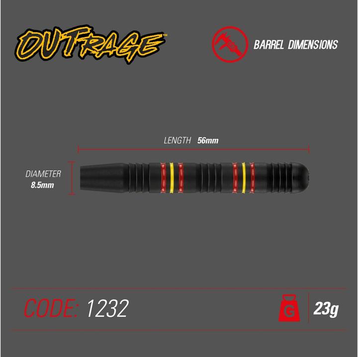 Produktbild Winmau Steel Tip Outrage Brass (23 g)