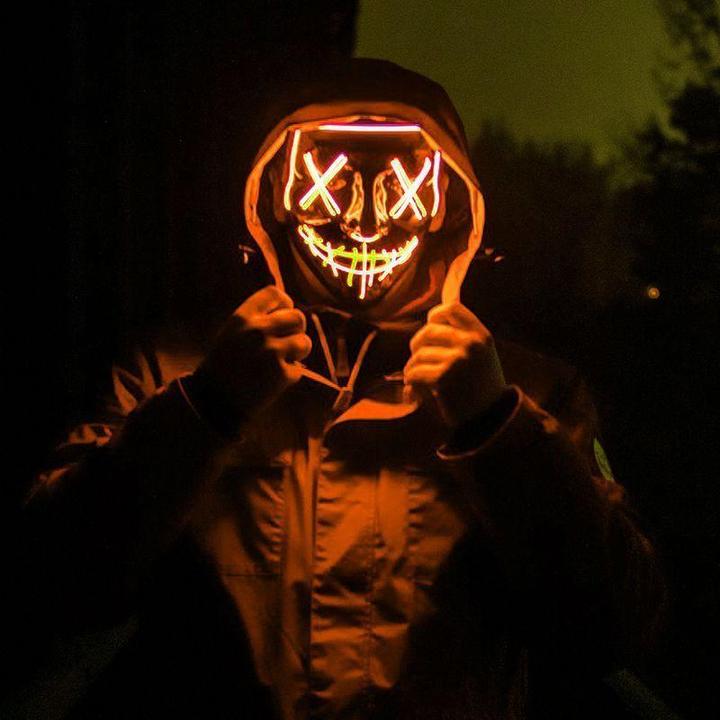 Produktbild PhoneLook Cosplay Maske The Purge Neon LED Gesichtsmaske Universalgrösse