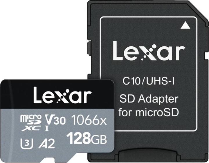 Actual product image Lexar Professional (128 GB, microSDXC, U3, UHS-I)
