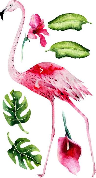 Image du produit Trenddeko Tropic Flamingo Set 01 (54 x 100 cm, 21 x 40 cm, 33 x 60 cm, 65 x 120 cm, 43 x 80 cm)