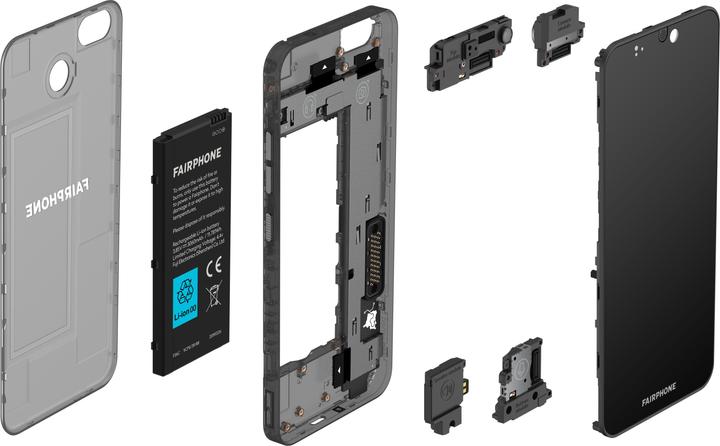 Produktbild Fairphone 3 (64 GB, Dark Translucent, 5.65", Dual SIM + SD, 12 Mpx, 4G)