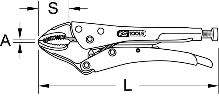 Image du produit KS Tools Pince de préhension, mâchoires en V (185 mm)