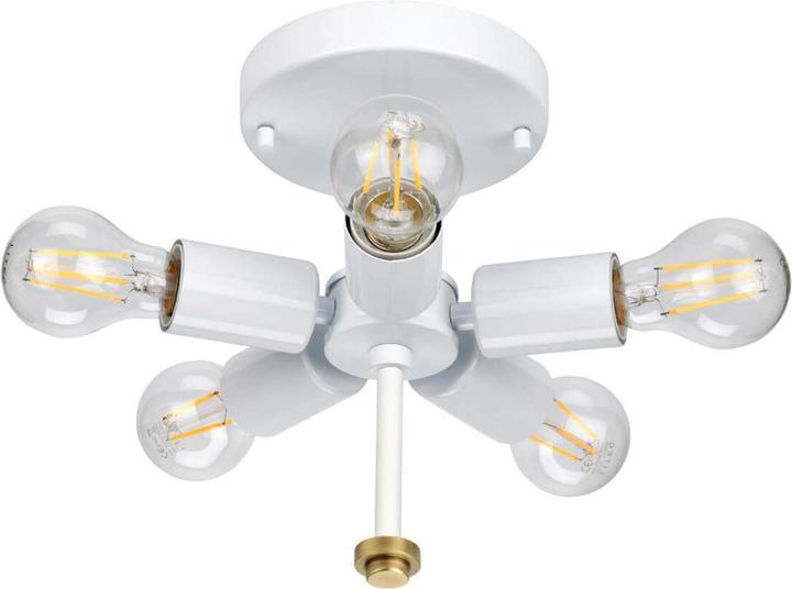 Image du produit Elstead Lighting Fletcher Plafonnier E27 5 branches 27cm Laiton vieilli Ivoire (E27)