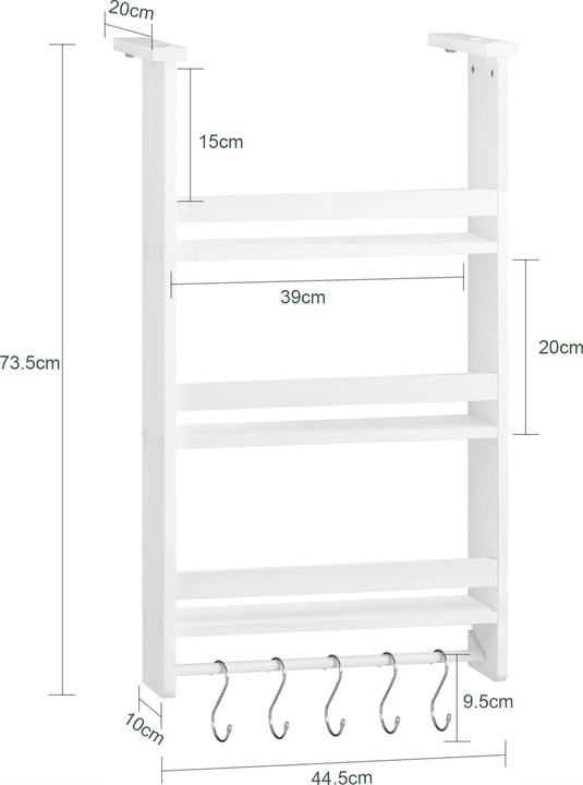 Immagine prodotto SoBuy Scaffale da cucina bianco