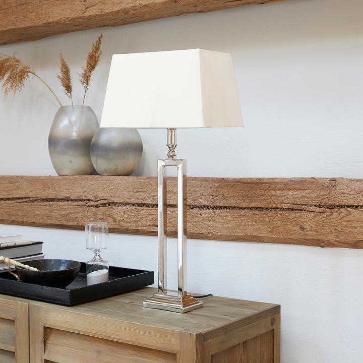 Image du produit Loberon Lampe de table Kinshaa crème/argenté (E27)