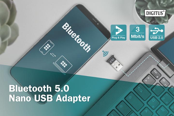 Produktbild Digitus Bluetooth 5.0 Nano USB Adapter (Sender & Empfänger)