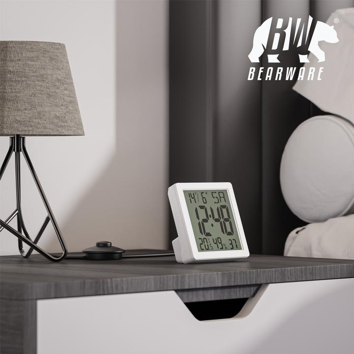 Immagine prodotto Bearware Wecker digital für zuhause & unterwegs, Licht, Temperatur Luftfeuchtigkeit, Datum, Schlummerfunktion