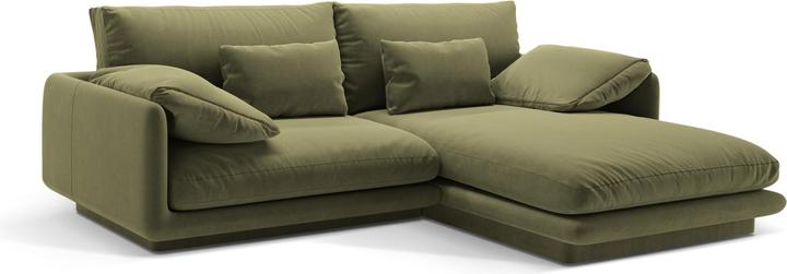Actual product image Micadoni Velvet Right Corner Sofa, "Torino", 3 Seats, 220x170x83 Made in Europe (Corner sofa)