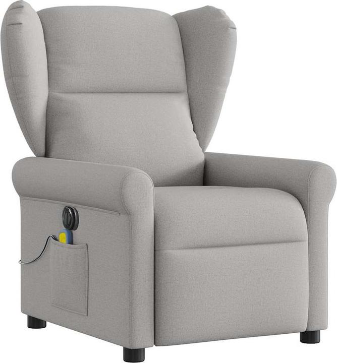 Image du produit VidaXL Fauteuil de massage électrique Tissu gris nuage