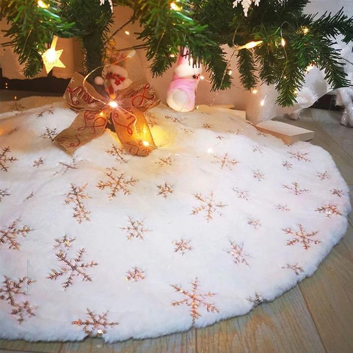 Actual product image Hermex Christmas Tree Blanket Christmas Tree Skirt Tree Skirt Mat Fir Tree Rug (1 -part)