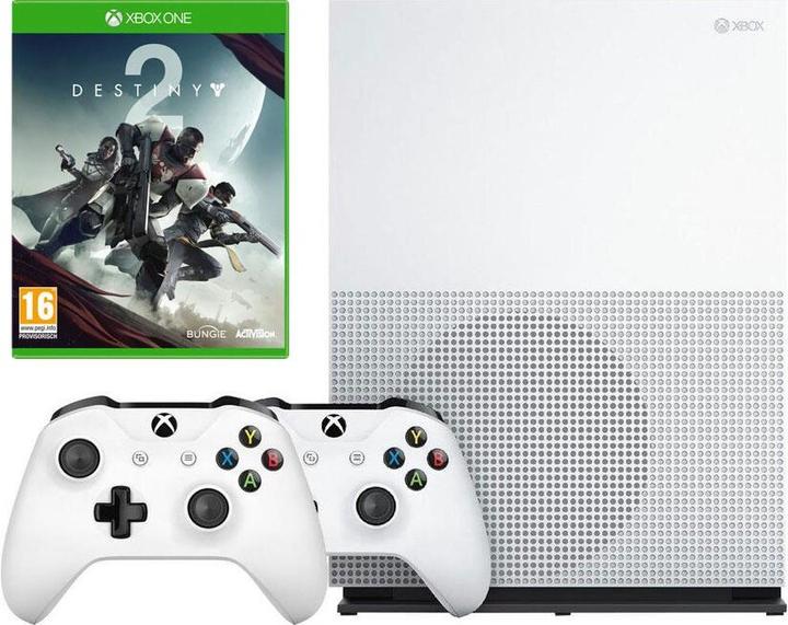 Produktbild Microsoft Xbox One S 1TB + Destiny 2 + 2x Controller