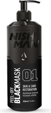 Nishman Peel Off Black Mask 200ml with Pump (200 ml)
