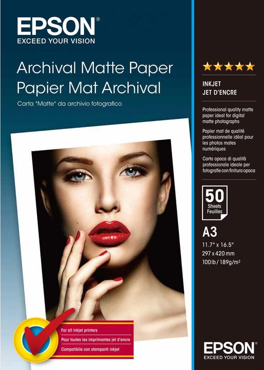 Produktbild Epson Archival Matte (189 g/m², A3, 50 x)