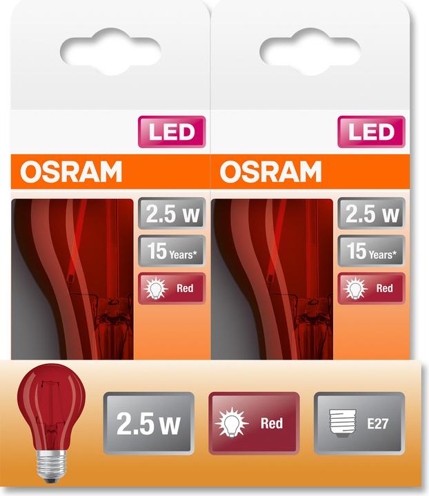 Actual product image Osram LED Monochrome (E27, 2.50 W, 45 lm, 1 x, G)