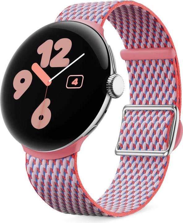 Immagine prodotto Google Pixel Watch 3 (45 mm), banda intrecciata, Peonia (Fibra di cotone, Materiale sintetico, Acciaio inossidabile)