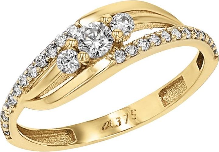 Amor Ringe für Damen, Gold 375, Zirkonia synth. (52, 375/9 K Gold)