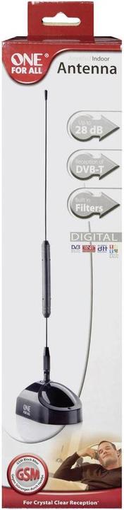 Produktbild One for All Indoor Dvbt Tube Antenna Euro 21l Lte (Stabantenne, 28 dB, DVB-T / -T2, DAB/ DAB+)