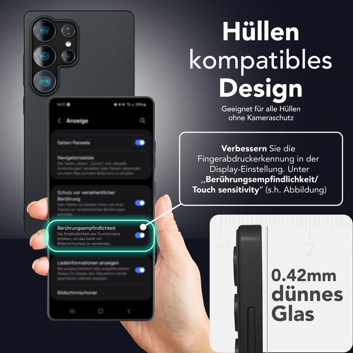 Immagine prodotto Nalia AntiSpyX - Privacy Schutzglas mit Schablone - Full Screen Anti-Spy Protector (1 Pezzo/i, Samsung Galaxy S25 Ultra)