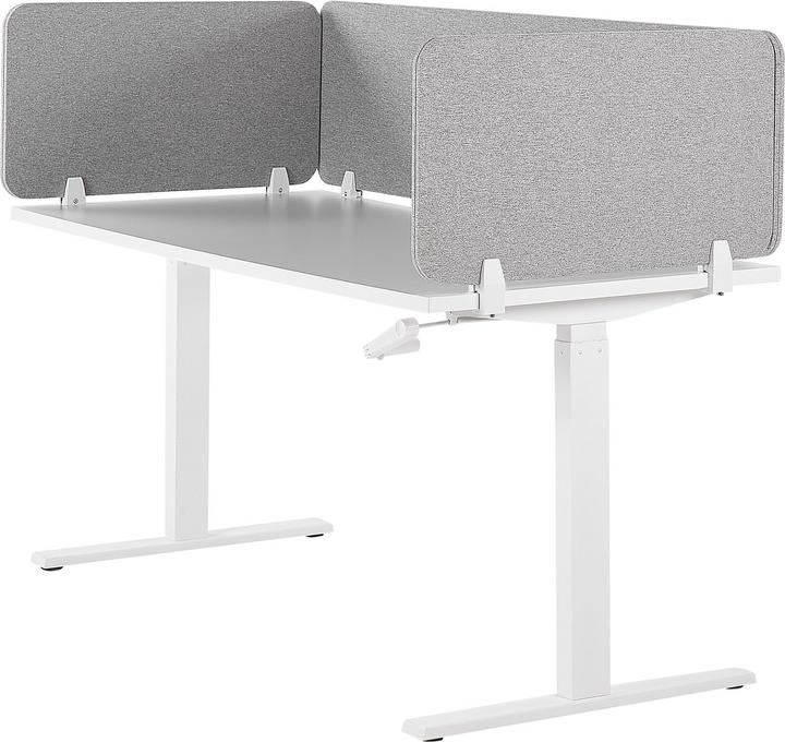 Produktbild Beliani Schreibtischtrennwand hellgrau 80 x 40 cm WALLY (80 x 40 cm)