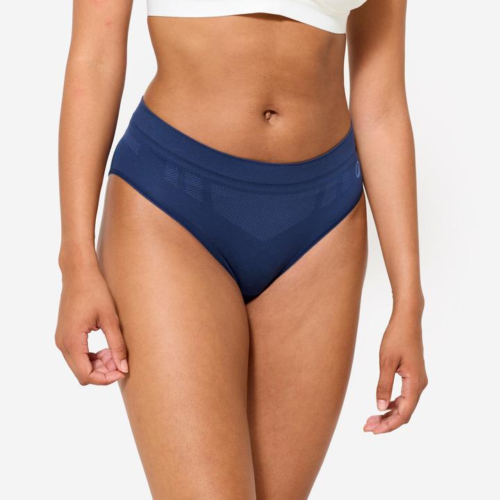 Image du produit Kalenji Lot de 3 culottes sans coutures Femme, Violet/Blanc/Bleu (M/L)