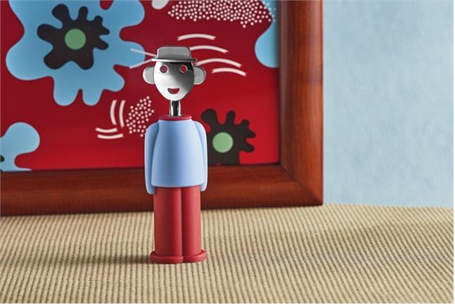 Actual product image Alessi Corkscrew Alessandro M. light blue-red (Corkscrew)