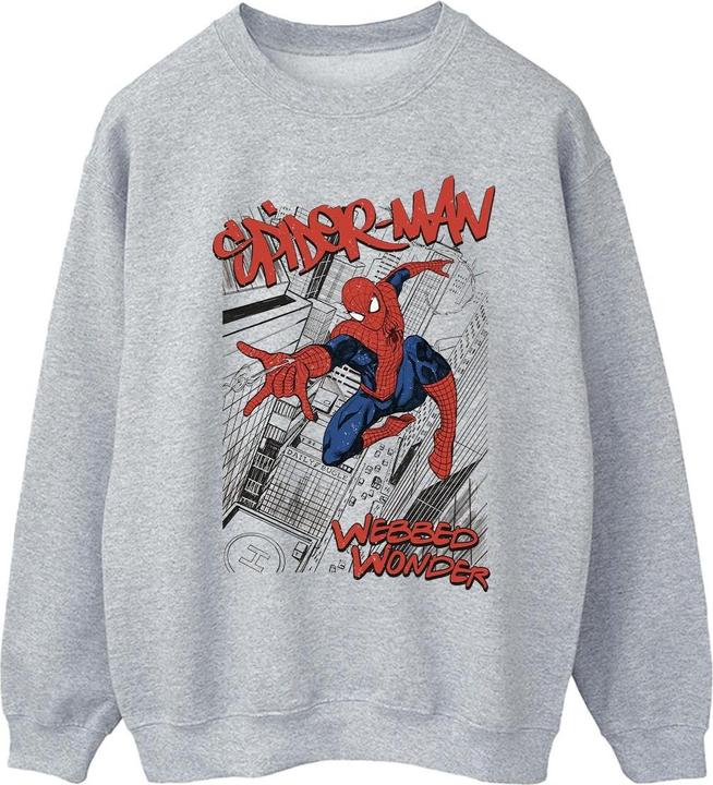 Actual product image Mens Spider-Man Sketch City Sweatshirt (XL)