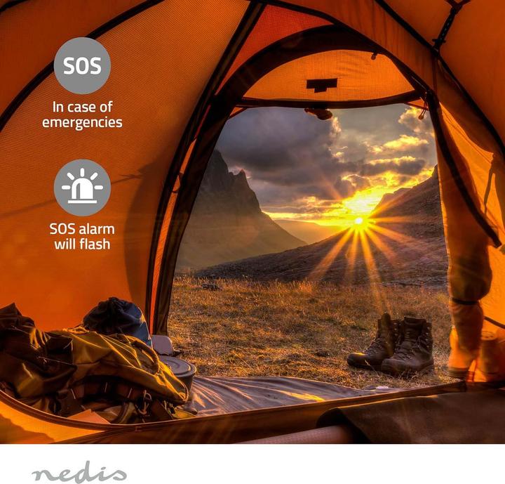 Produktbild Nedis Notfallradio | Tragbare Ausführung | DAB+ / FM | Batteriebetrieben / Handkurbel / Solar Powere (DAB+, FM)