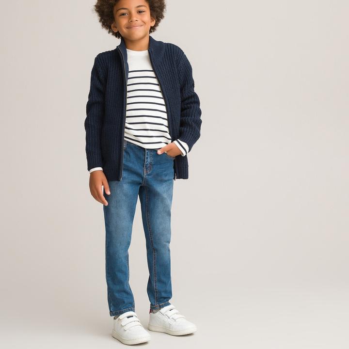 Actual product image La Redoute Collections Cardigan with zipper and stand-up collar (152)