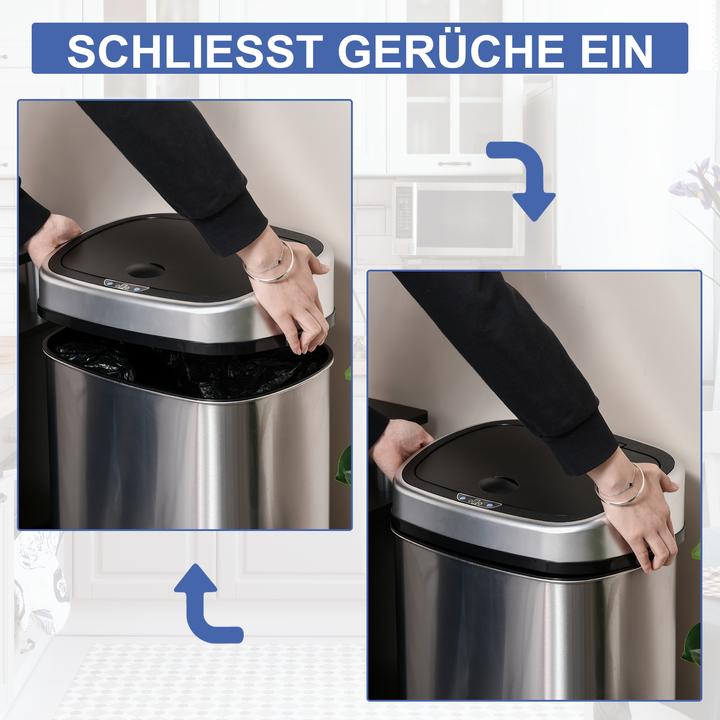 Image du produit Homcom Poubelle avec capteur infrarouge (58 l)