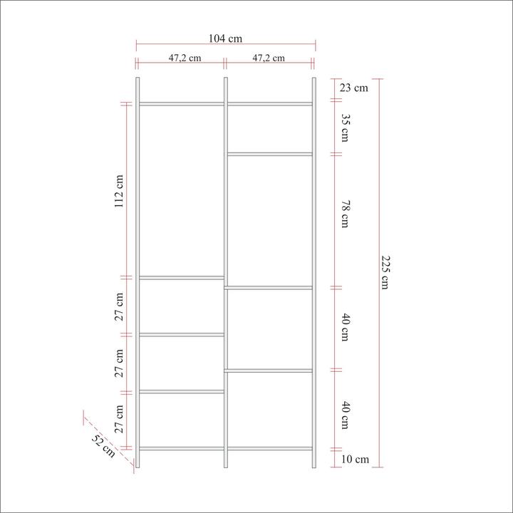 Actual product image Hanah Home Axel (104 x 52 x 225 cm)