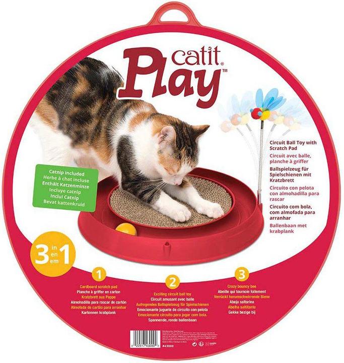 Actual product image Catit Play Ball Circuit with Scratching Pad (Intelligence toy cat)