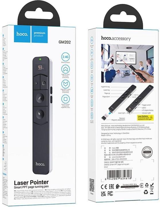Image du produit Hoco Headphone with microphone wireless laser presenter bluetooth GM202 silver